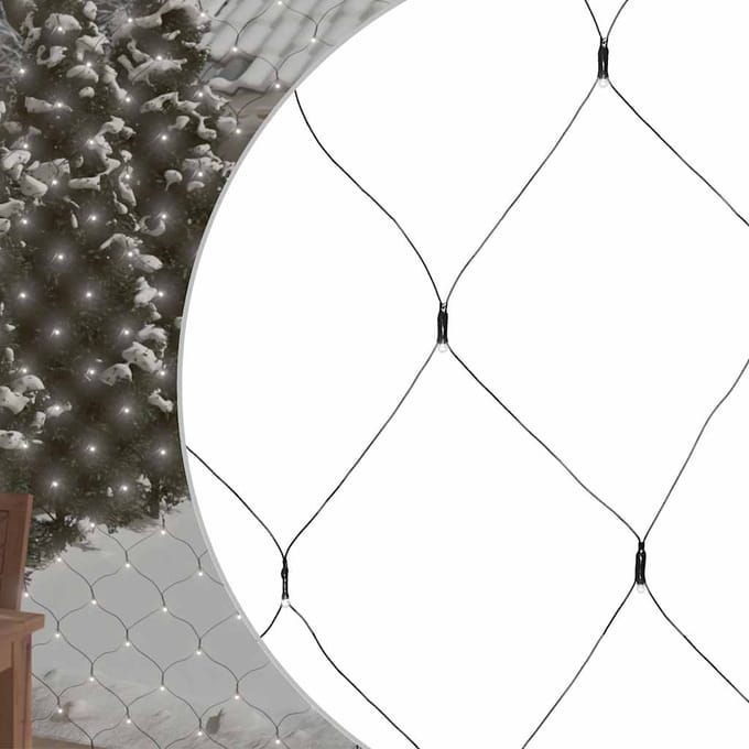 vidaXL Kerstnetverlichting 306 LED's binnen en buiten 3x3 m koudwit