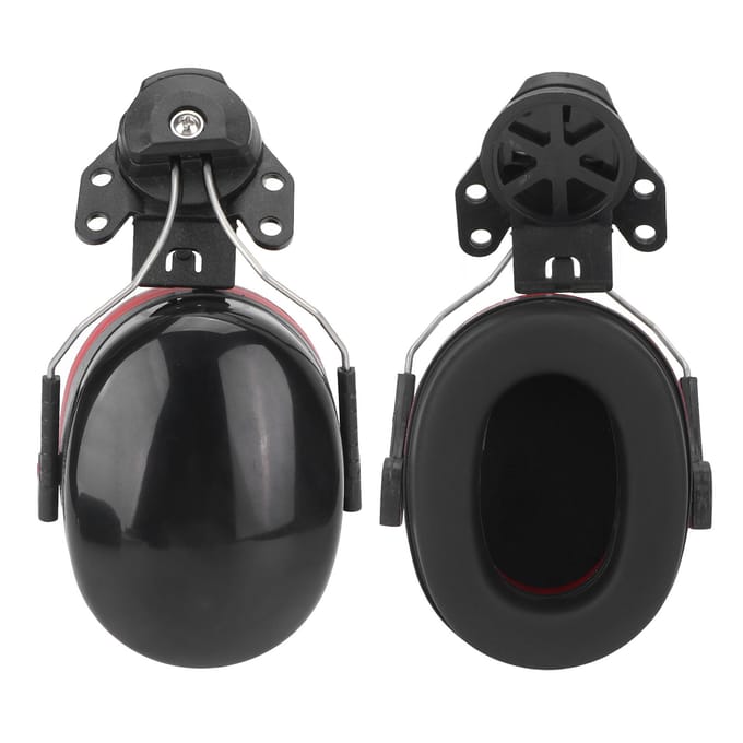 Gehoorkappen voor veiligheidshelmen Geluidsreductie Geluidsisolatie Gehoorbescherming Helm Bevestigbare gehoorkappen black