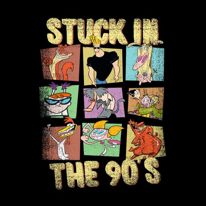 Cartoon Network Stuck In The 90s Men's T-Shirt - Black - M