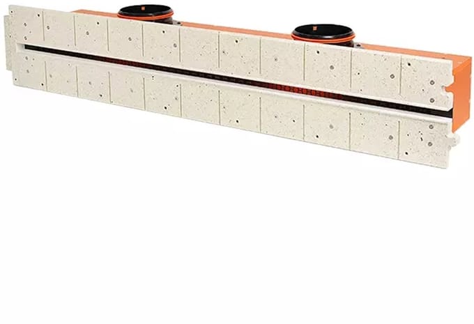 Ergovent instucbaar frameloos lijnrooster 1050 mm met aansluitdiameter 125 mm - airconditioning - 1 sleuf