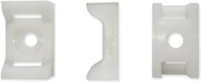 TD47 Schroefzadels tot 7,6mm kabelbinders (M4) Wit - Tie wraps - Tyraps