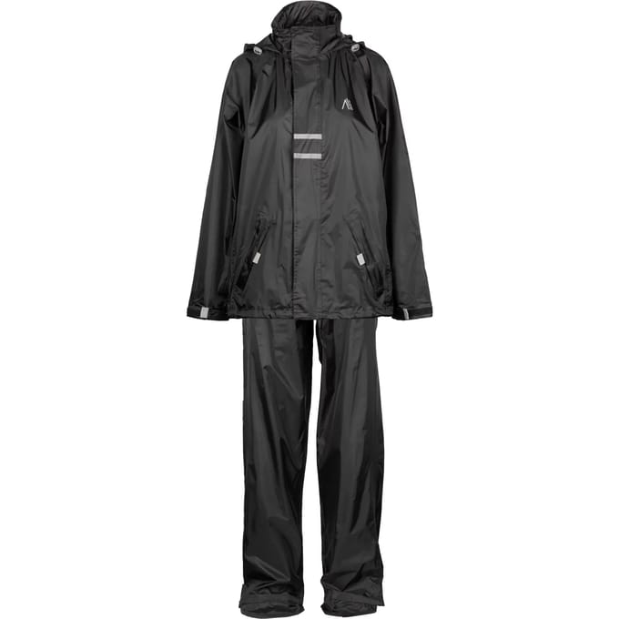 Ralka Regenpak Waterdicht & Ademend - Kind - Reflectie - Zwart - Maat 152