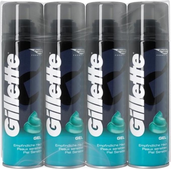 Gillette Scheergel voor de Gevoelige Huid - 4 x 200 ml