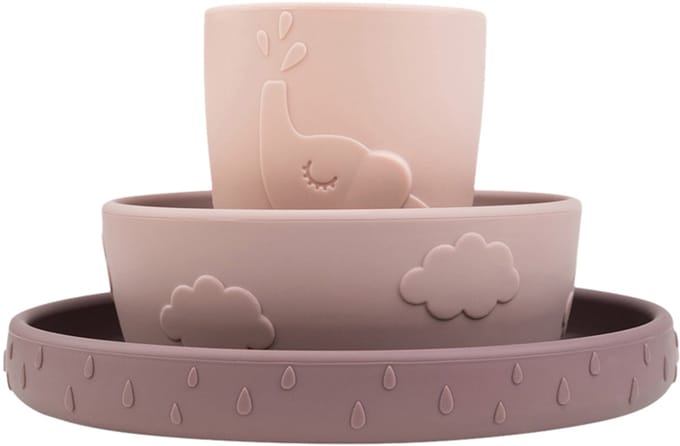 Done by Deer Deer Friends Stick&Stay Dinerset - Powder