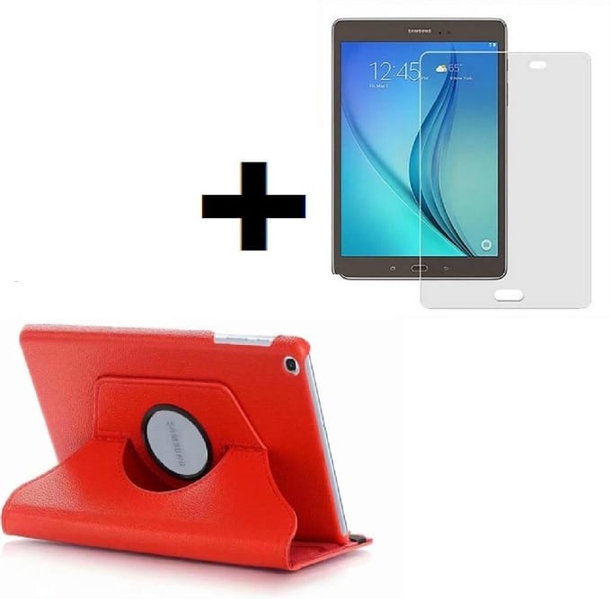 Samsung Galaxy Tab A 10.1 2019 Hoesje - 10.1 inch - Samsung Screenprotector - Book Case Tablet Hoesje Rood + Screenprotector