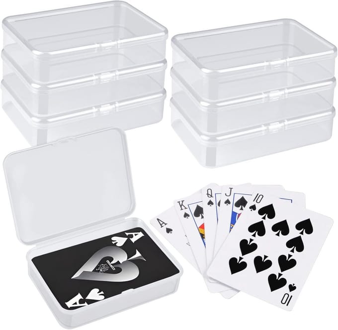 Transparante Kaartenbox voor Speelkaarten - Set van 7 Opbergdozen