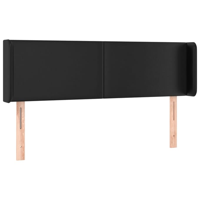 vidaXL - Hoofdbord - LED - 147x16x78/88 - cm - kunstleer - zwart