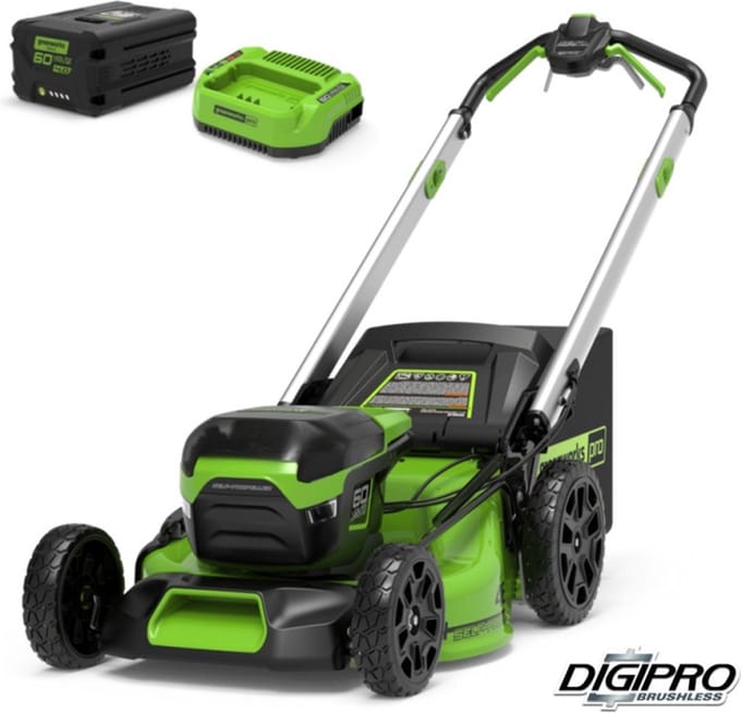 GD60LM46SPK4 Greenworks 60 Volt accu maaier