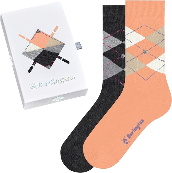 Burlington Basic Gift Box gedessineerd katoen multipack sokken dames veelkleurig - maat 36-41