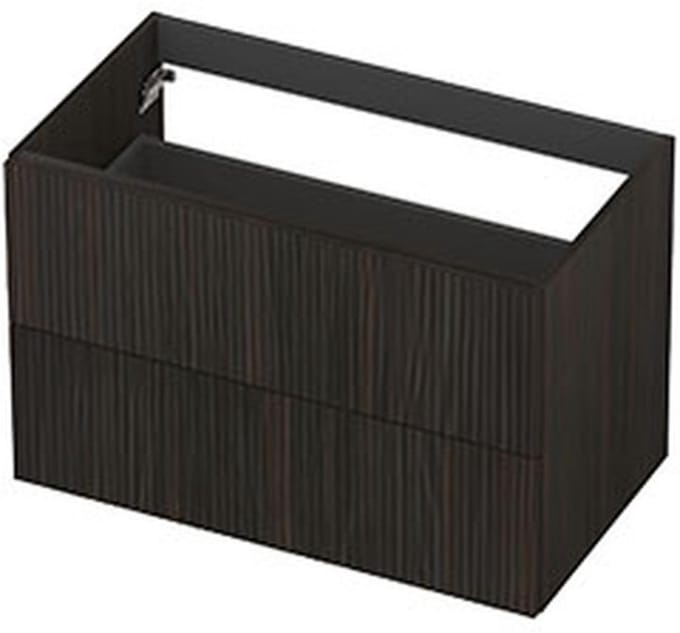 INK - Onderkast 2L Fineer Gefreesd Tbv Greep - 800x450x520 Mm - Matt Intens Black