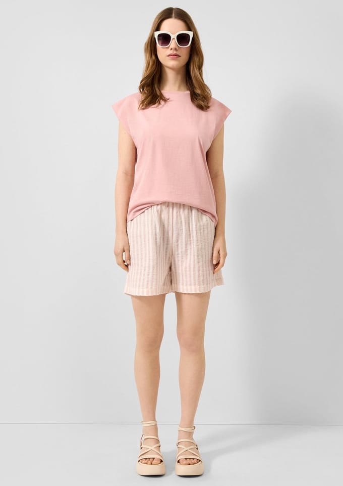 Katoenen gestreept shirt dames QS