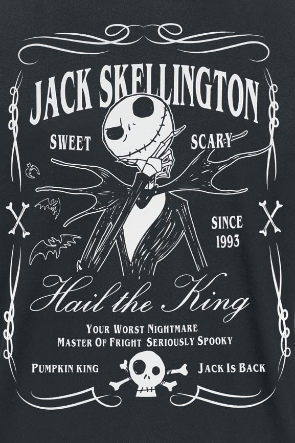 The Nightmare Before Christmas - Disney T-shirt - Jack Skellington - Label - M - voor Mannen - zwart