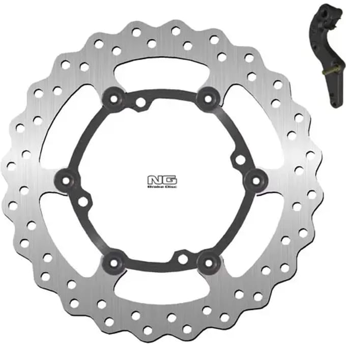 Vlotterende motorremschijfset en steuntje NG Brake Disc Wave 1325XK16
