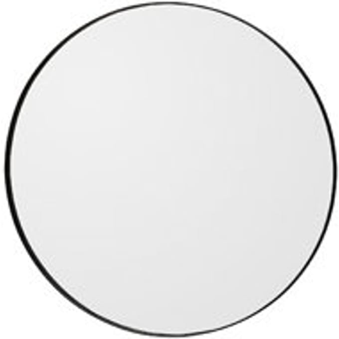 AYTM Spiegel Circum, grijs/zwart, Ø 70 cm, glas, MDF-hout