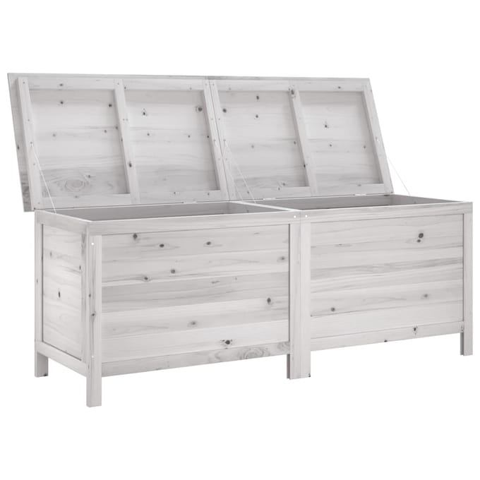 vidaXL - Tuinbox - 150x50x56,5 - cm - massief - vurenhout - wit