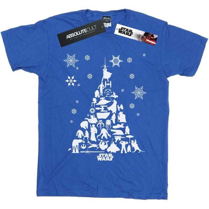 Star Wars Heren Kerstboom T-Shirt (Koningsblauw)