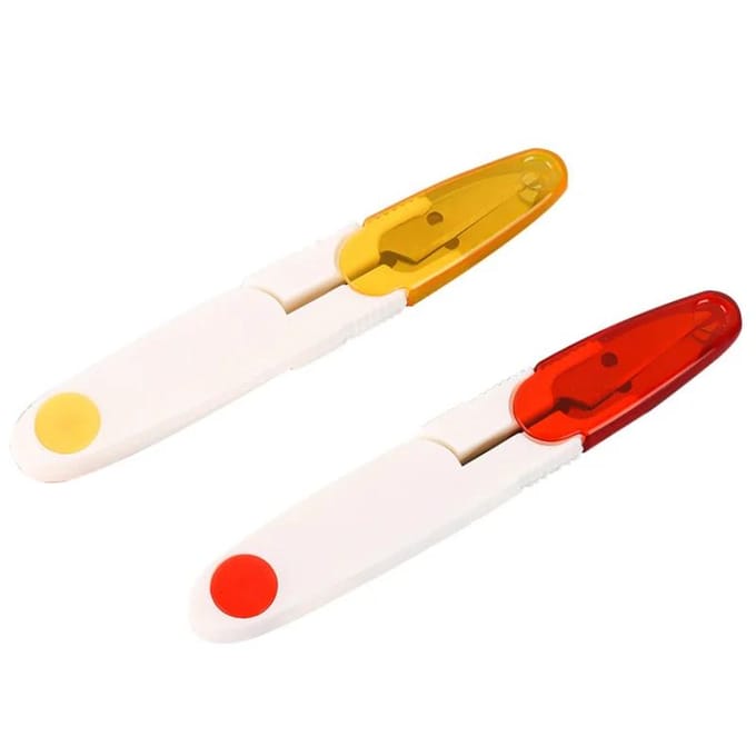 Ciseaux de tailleur en acier inoxydable, petits ciseaux en forme de U, ciseaux de sécurité pour ligne de pêche, coupe-fil pour couture, point de croix violet