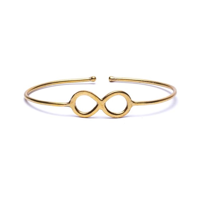 Armband Infinity messing goudkleurig verstelbaar