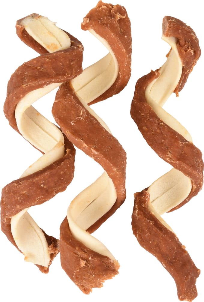 Flamingo R'hide - Snack Honden - R'hide Chicken Wrapped Curl 15cm 3st 110gr - 3st - 129217 - 3st