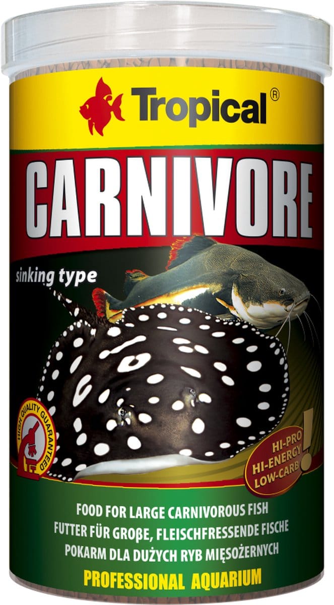 Tropical Carnivore - 1 Liter - Voer voor roofvissen - Visvoer
