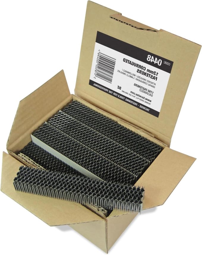 Golfkrammen - Nietjes - Bevestigen - Gegalvaniseerd - 12mm 1750 Stuks - Grijs