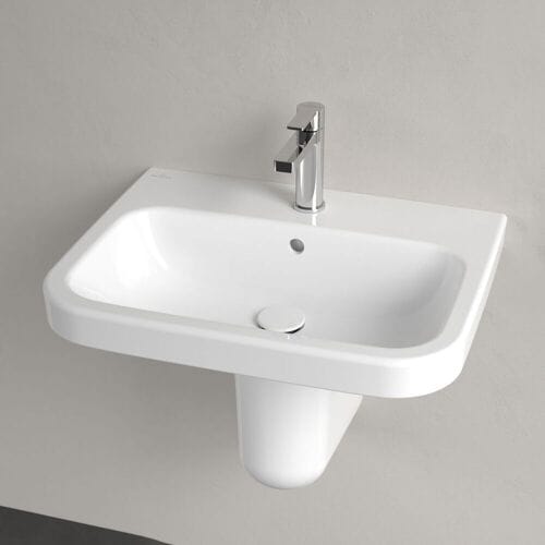 Villeroy & Boch Architectura wastafel - 60x47cm - met kraangat met overloop wit