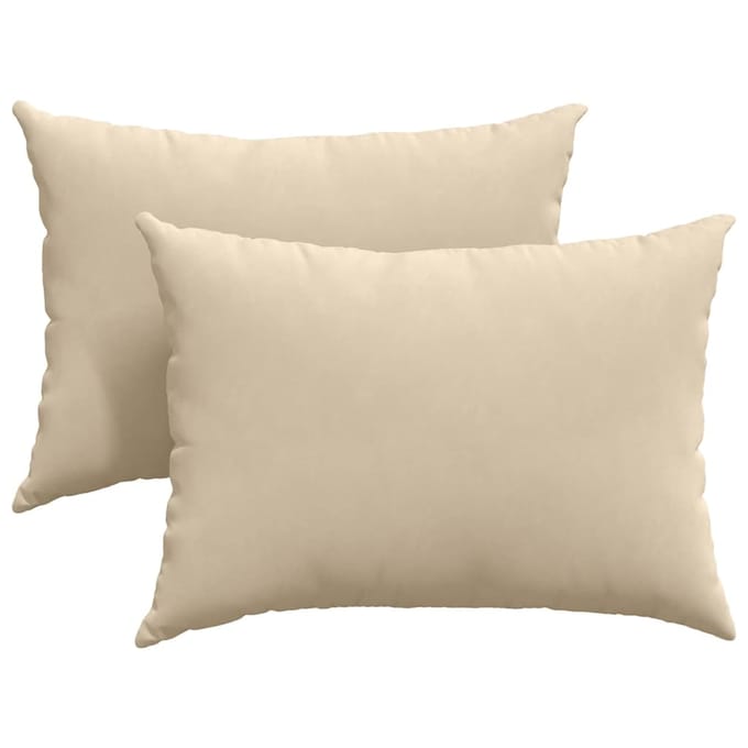 vidaXL - Zitkussens - 2 - st - Stof - Crème - 70 - x - 50 - cm