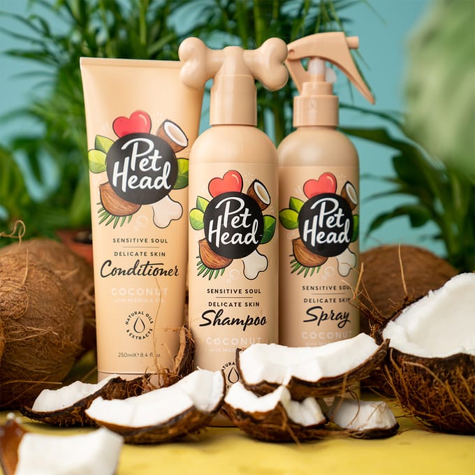 3-delige set Pet Head Sensitive Soul (shampoo, conditioner, spray) hond