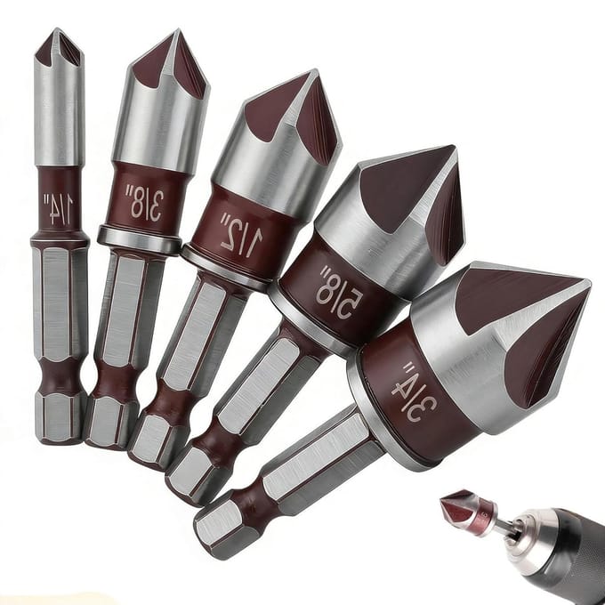 Solidchoice - 5-Delige Avellana Boorset voor Hout en Metaal