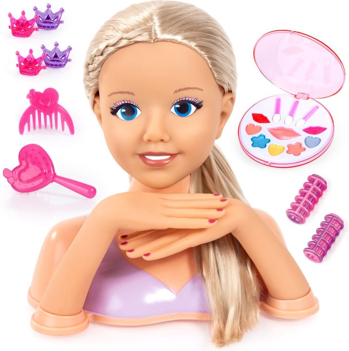 Bayer Design - kaphoofd voor make-up en hairstyling met handen, accessoires, schmink, 25 cm