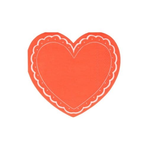 Meri meri valentijnsdag servetten large - lacy heart