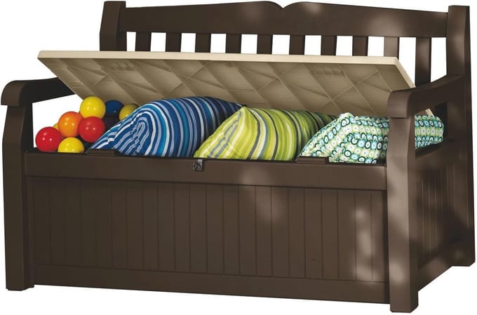 Multifunctionele Zitbank met Opbergkist - Bruin - 140x60x84cm