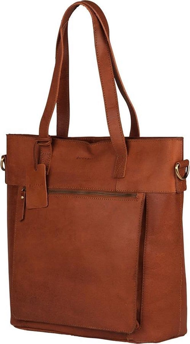 Burkely Fundamentals Vintage Jade Workbag 14'' - Laptoptas - Volwassenen - Cognac