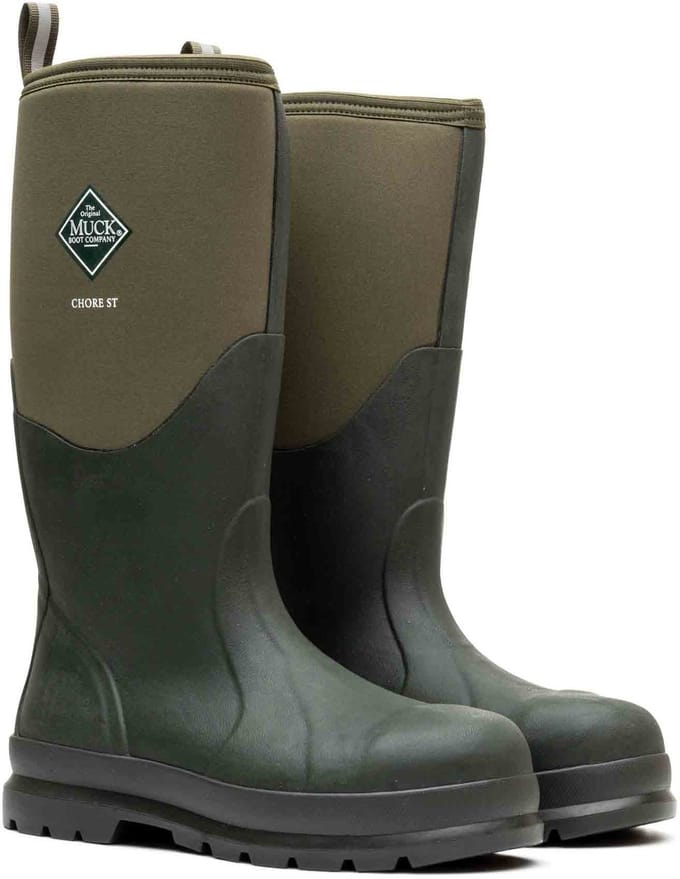 Muck Boot Chore Classic Hi stalen neus | Mos - Regenlaarzen - Maat 38 -
