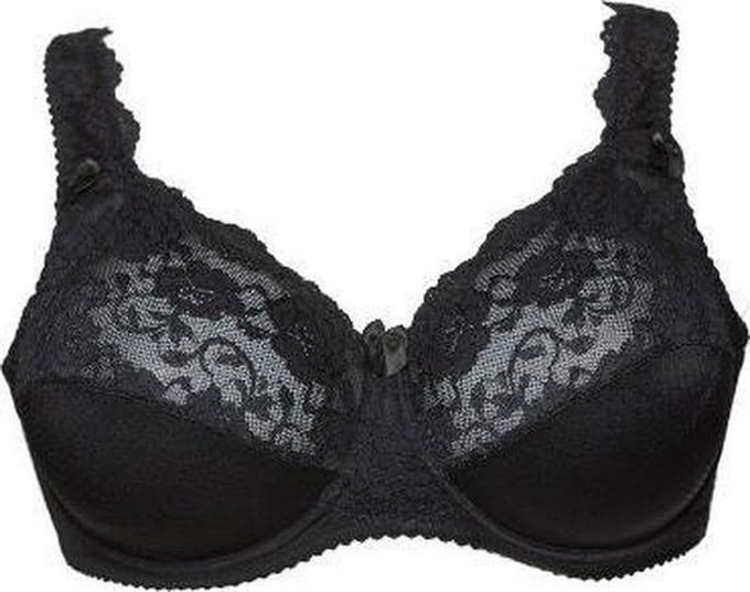 Plaisir Beate beugel BH zwart 105E -grote maten met draagcomfort
