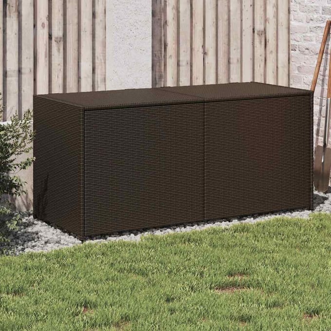 vidaXL - Tuinbox - 283 - L - poly - rattan - bruin