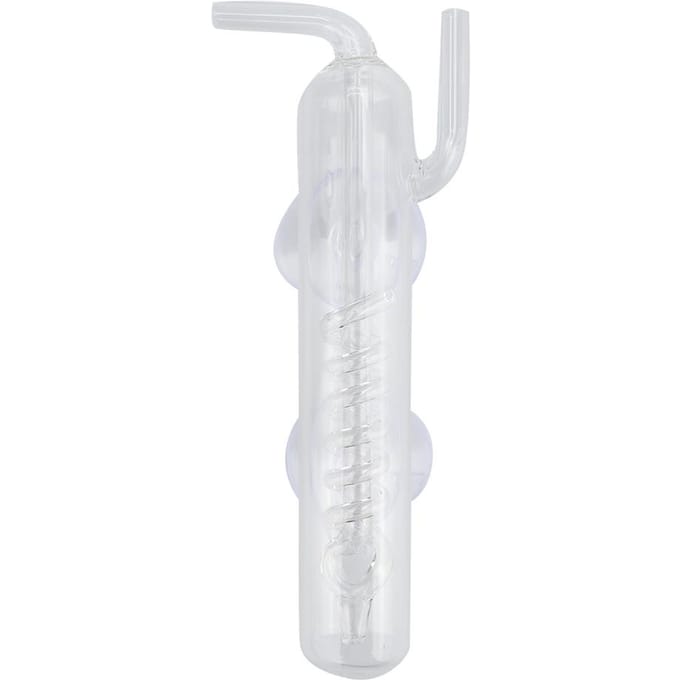 Hoge Transparante Kristalglas Aquarium Belteller Schroef Vis Tank CO2 Externe Belmeter white