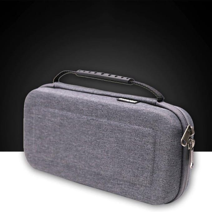 Luxe Aerocase Hoes Etui geschikt voor Nintendo Switch - Switch OLED. Grijs Stof