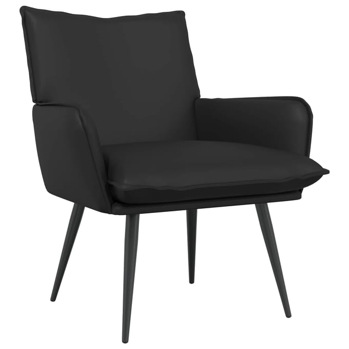 vidaXL - Fauteuil - Zwart - Kunstleer