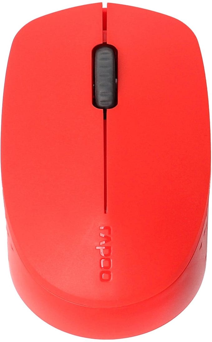 RAPOO M100 Silent - Muis - Optisch - 3 knoppen - Rood