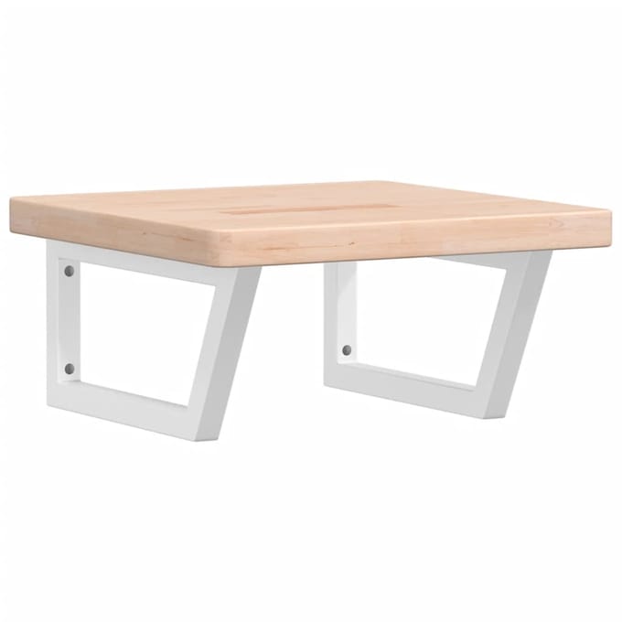 vidaXL - Badkamer - wandschap - staal - en - massief - eikenhout