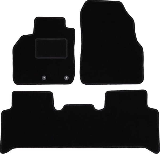 Zwarte veloursmatten voor: Renault Grand Scenic II minivan (2003-2009)