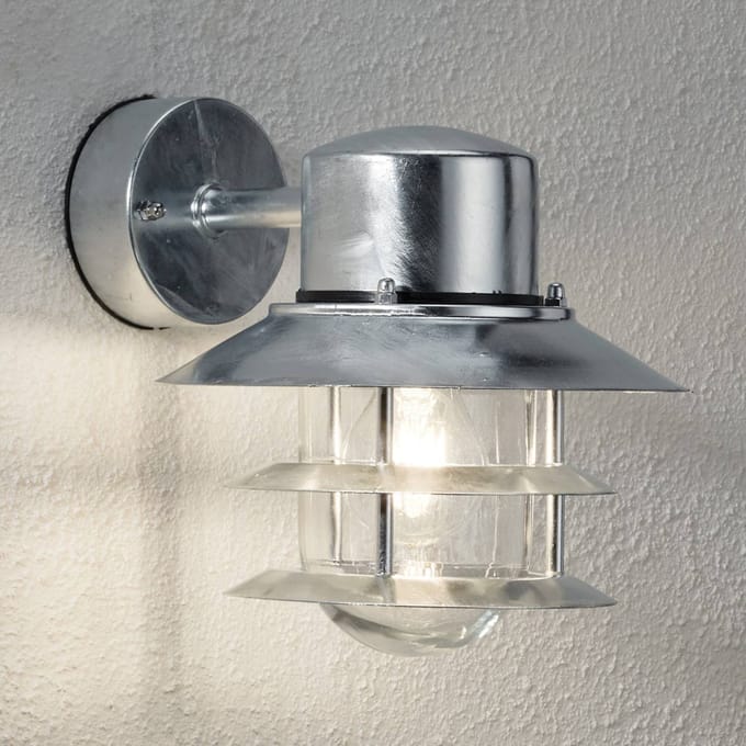 Nordlux Blokhus 25051031 Buitenlamp (wand) Spaarlamp, LED E27 60 W Staal