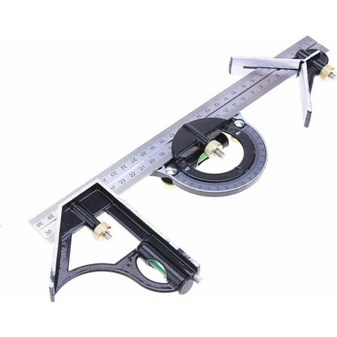 3-in-1 liniaalgereedschap Multifunctionele vierkante hoekzoeker houtbewerkingsset 3 in 1 gray