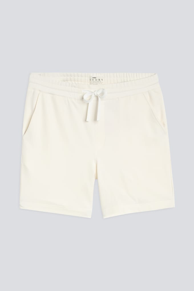 Track shorts Serie Felpa Stretch Whisper White