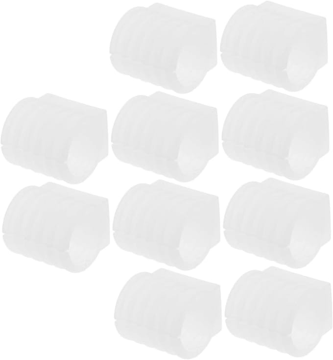 Stoelpoot Doppen - Vloerbeschermers - Meubels Beschermen - U-vormige Constructie - 10 Stuks - Wit