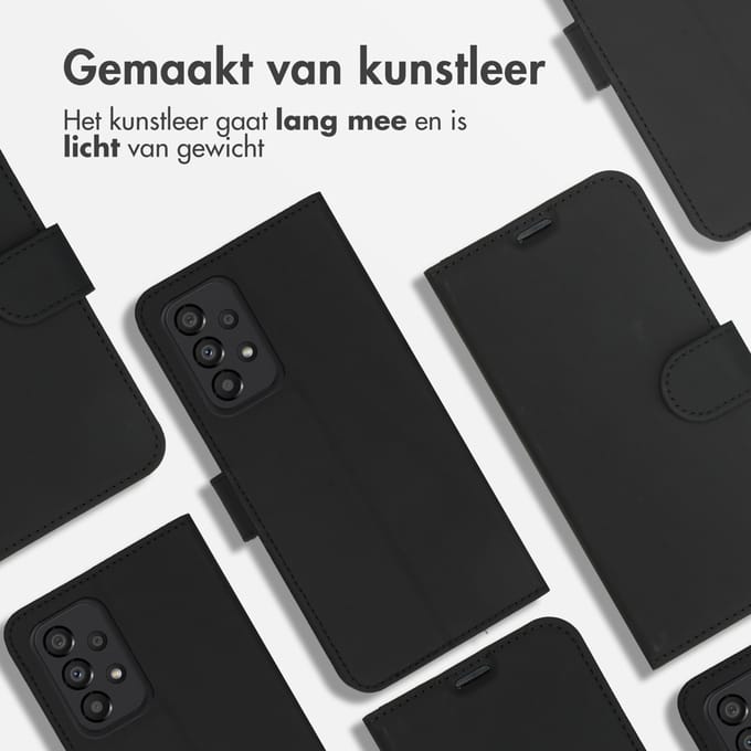 Accezz Hoesje - Geschikt voor Samsung Galaxy A33 - Wallet Softcase Bookcase - Zwart