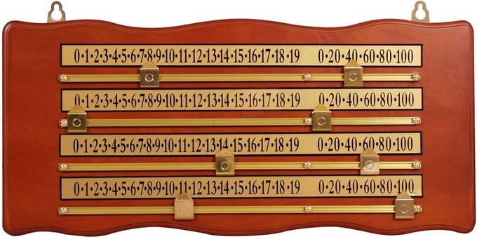 Scorebord Snooker 4 personen