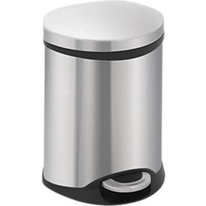 EKO - Shell Bin pedaalemmer 50 liter - Stainless steel Plastic - mat RVS - Prullenbak