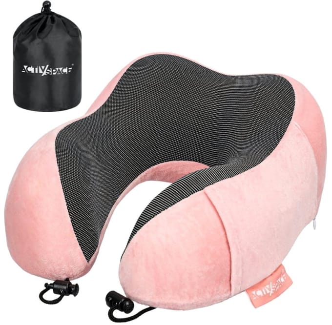 Activ Space P02 - Reiskussen - Roze - Rogalvorm - Memory Foam